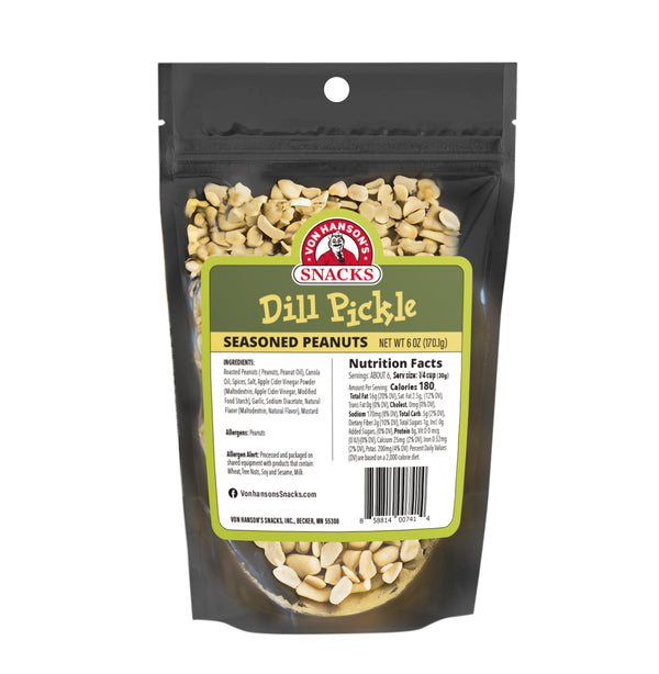 Dill Pickle Seasoned Peanuts - 12 Count Case