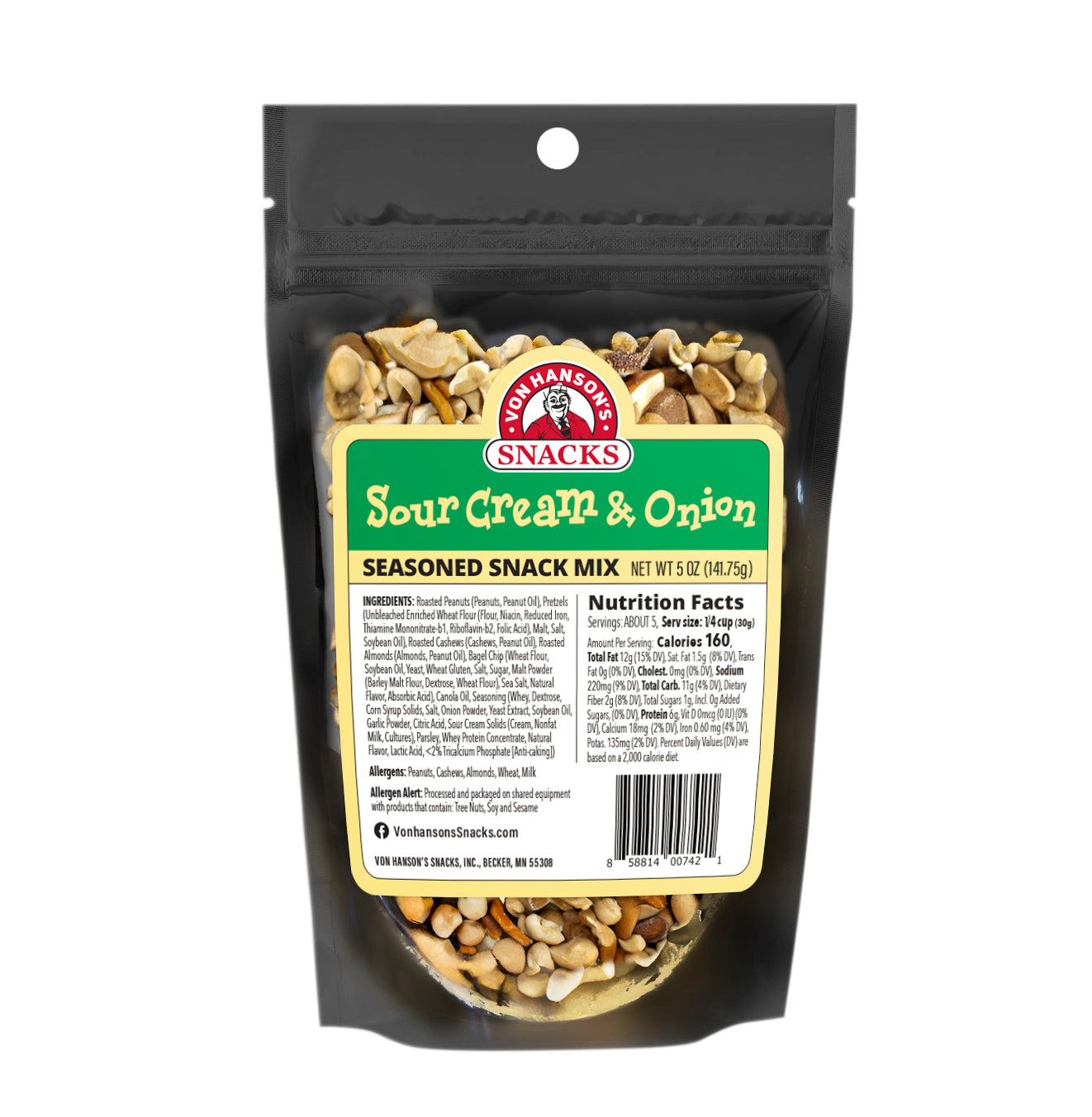 Sour Cream & Onion Snack Mix – Von Hanson's Snacks